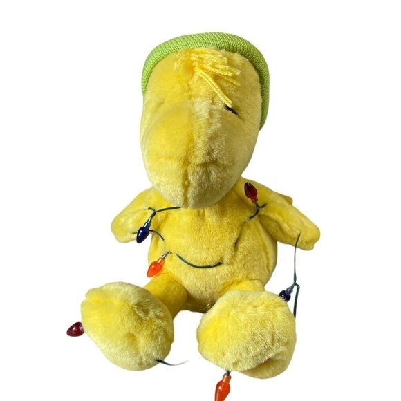 Peanuts Woodstock Plush With Christmas Lights & Beanie Animated "Jingle Bells" - Picture 1 of 8